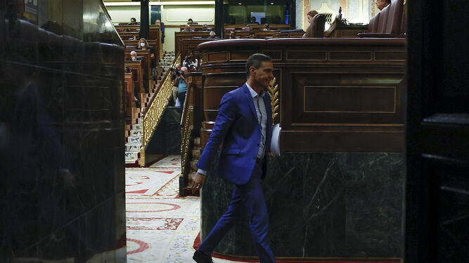 Pedro Sánchez, el miércoles, en el Congreso.