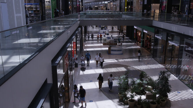 Vista general de una de las galerías comerciales del centro.