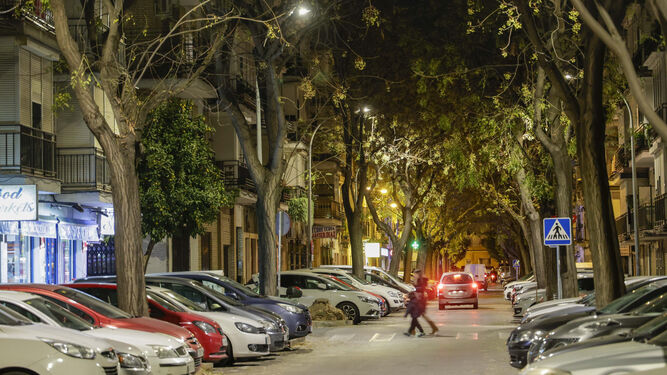 Imagen general de la calle Juan Talavera Heredia, en el barrio del Cerro del Águila.
