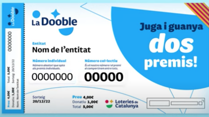 La Dooble, nueva lotería de la Generalitat, se estrena el 20 de diciembre