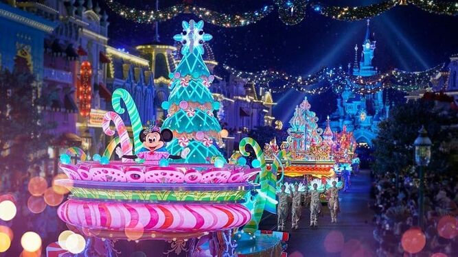 La cabalgata navideña de Disneyland Paris