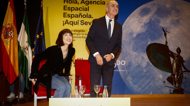 La ministra Diana Morant con Antonio Muñoz, a primeros de diciembre.
