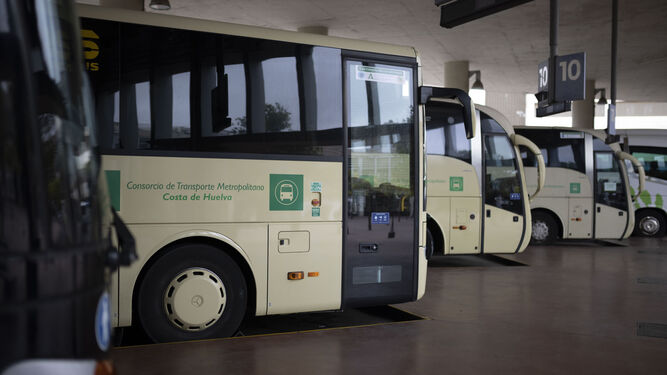 Autobuses del Consorcio de Transporte Metropolitano de Huelva.