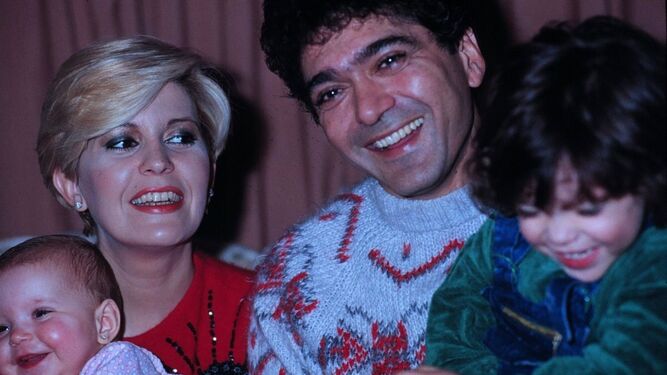 Bárbara Rey y Ángel Cristo a mediados de los años 80