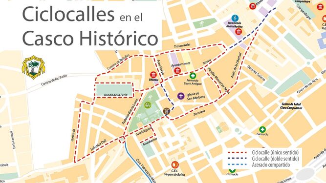 Diez calles de Mairena se convierten en prioritarias para ciclistas y patinetes
