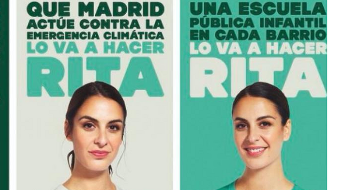Carteles de Rita Mestre en Madrid.