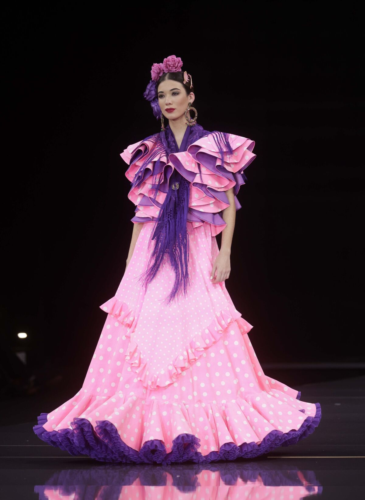 Falda Flamenca Rosa para Mujer