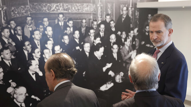 Felipe VI, durante su visita el pasado viernes a la Fundación José Ortega y Gasset-Gregorio Marañón
