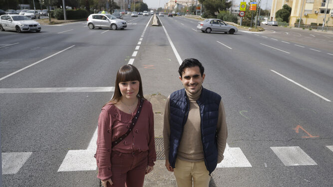 Celeste Castillo e Ignacio Angulo, en la Ronda Urbana Norte.
