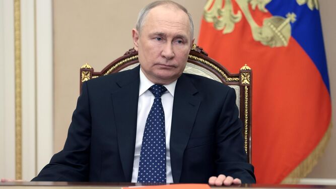 El presidente ruso, Vladimir Putin, preside la reunión del Consejo de Seguridad.