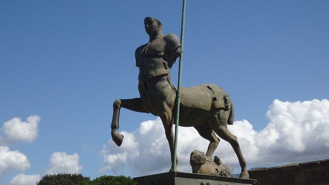 Estatua de un centauro en Pompeya.