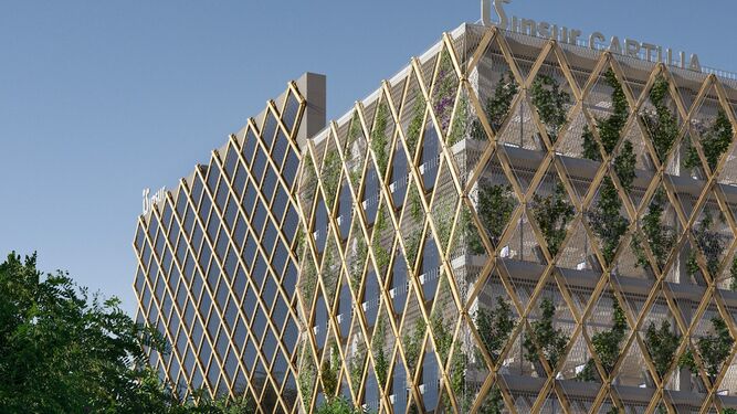 La propuesta de Biren con  AGi Architects para las fachadas fotovoltaicas de los edificios