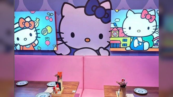 El rincón de 'Hello Kitty' en Buga Ramen Sevilla
