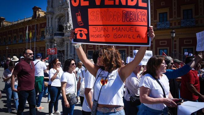 La última manifestación de Marea  Blanca en Sevilla.