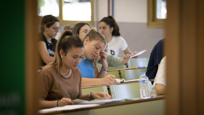 Examen de Selectividad celebrado la semana pasada en la Universidad de Granada.