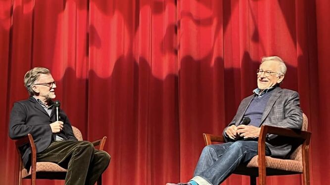 Paul Thomas Anderson y Steven Spielberg en otra conversación reciente.