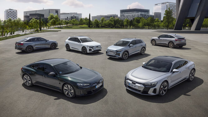 Audi presume de oferta eléctrica con tres modelos: Q4 e-tron, Q8 e-tron y e-tron GT