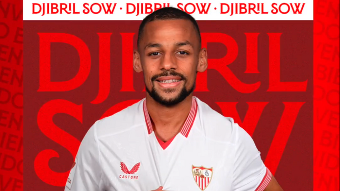 Carátula con el anuncio oficial de Sow como jugador del Sevilla.
