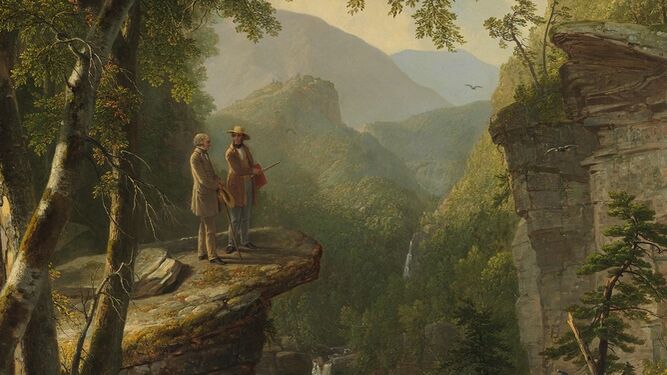 'Espíritus afines' (1849) de Asher B. Durand, uno de los pintores de la Escuela del Río Hudson.