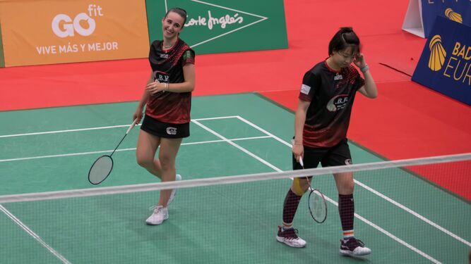 Claudia Leal y Xu Wei durante el Campeonato de Europa de Clubes 2023.