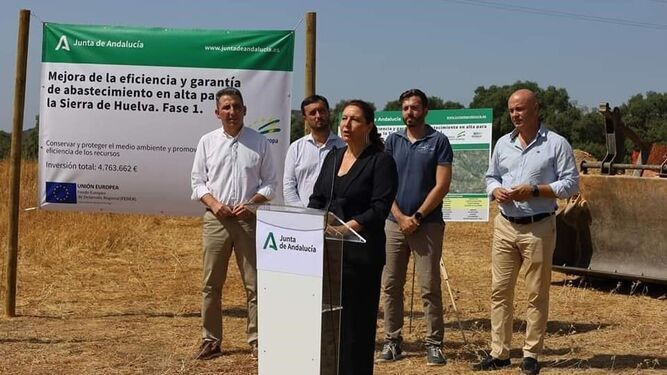 Las obras del Anillo Hídrico de Huelva asegurará abastecimiento a 23.700 vecinos de la Sierra