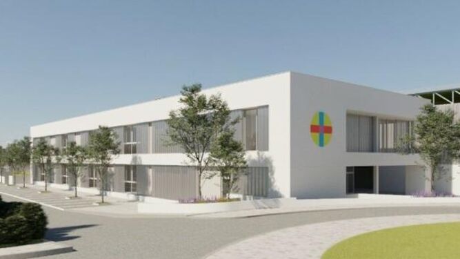 Recreación virtual del nuevo edificio en el campus del CEU, en Bormujos, que acogerá la Universidad Fernando III.