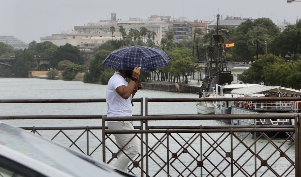 Temporal de lluvia y viento en Sevilla