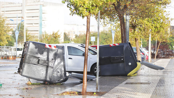 Imágenes de los destrozos ocasionados en Huelva por la Borrasca Bernard