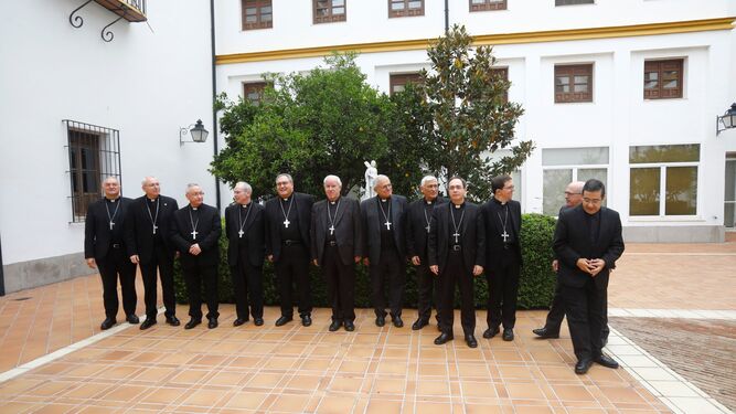 Los obispos de Andalucía reunidos en la mañana de hoy en Córdoba.