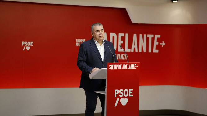 El número tres del PSOE, Santos Cerdán, valora el resultado de la consulta a la militancia.