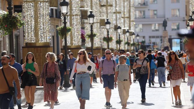Turistas en las calles de Málaga.