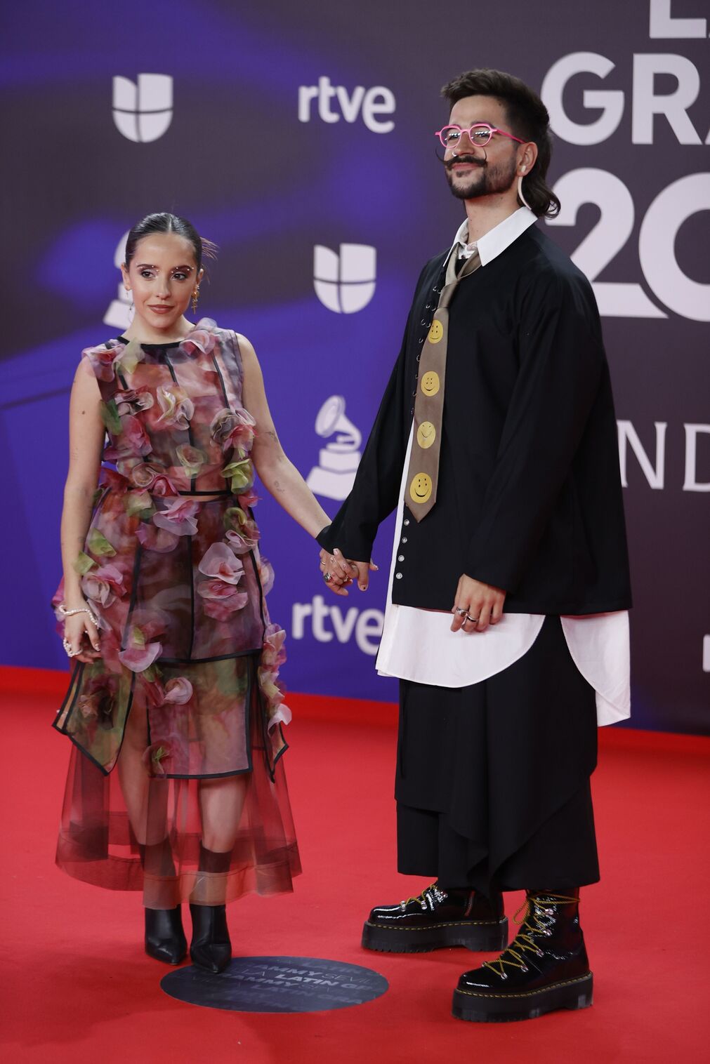 El cantante Camilo y su mujer, Evaluna Montaner