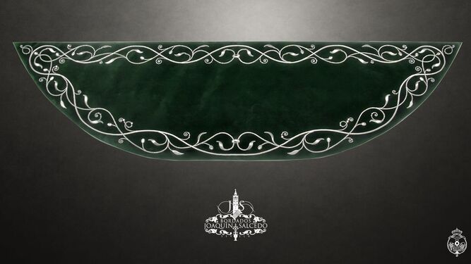 El nuevo mantolín bordado en terciopelo verde