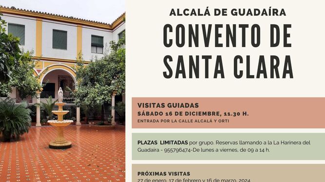 Cartel de visitas al convento de Santa Clara