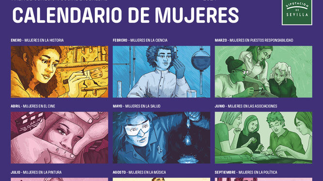 La Diputación edita el calendario de 2024 homenaje a mujeres relevantes