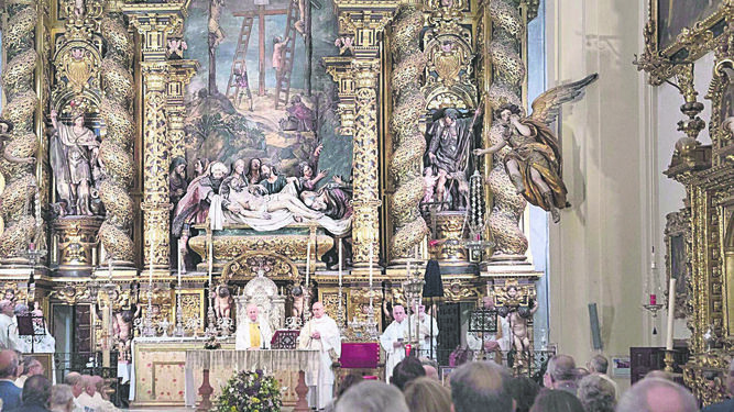 El retablo de Pedro Roldán de la iglesia de San Jorge, hospital de la Santa Caridad.