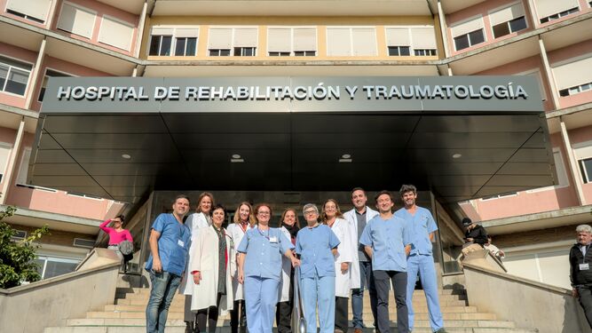El equipo de la coordinación de trasplantes del Hospital Virgen del Rocío.