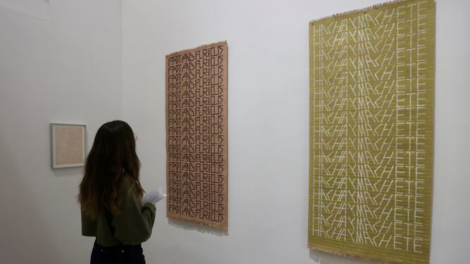 Unas obras de la exposición de Bernardo Ortiz en Alarcón Criado.