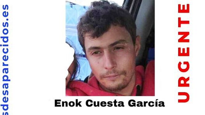 El cartel de Enok Cuesta García, desaparecido el 20 de enero en Alemania