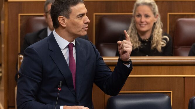 Pedro Sánchez, en la sesión de control de Congreso