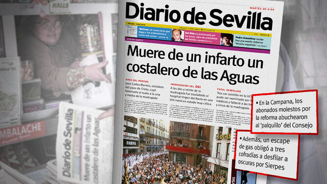 La portada de Diario de Sevilla del Lunes Santo de 1999.