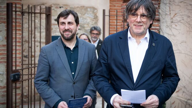 Carles Puigdemont y Toni Comín.