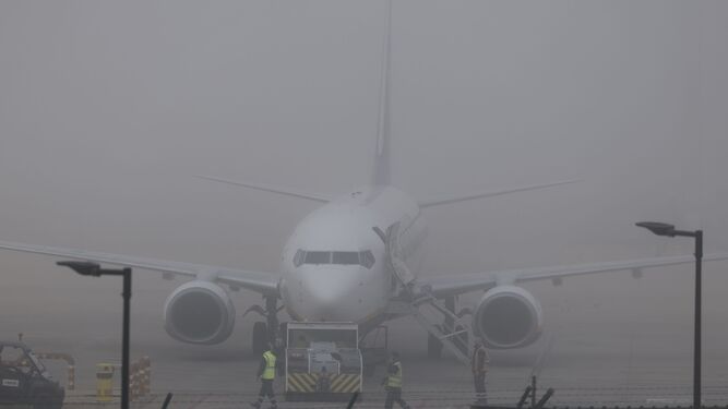 Niebla en el aeropuerto en una imagen de archivo.