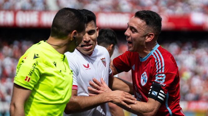 Hernández Maeso, que se rectificó en un posible penalti a Lukébakio, Acuña y Iago Aspas.