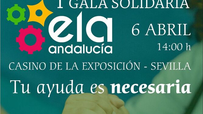 El cartel de la I Gala Solidaria de Ela Andalucía en Sevilla.