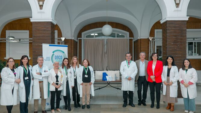 Un momento de la presentación de la iniciativa en el Hospital Virgen del Rocío.