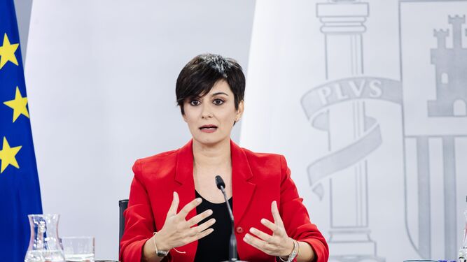 La ministra de Vivienda, Isabel Rodríguez, al término del Consejo de Ministros de hoy.