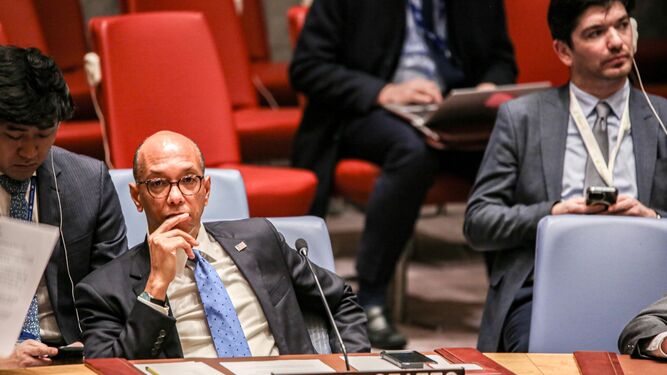 Robert A. Wood, embajador de EEUU en la ONU, durante la reunión del Consejo de Seguridad.