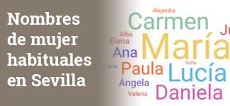 Nombres de mujer más habituales por década en Sevilla